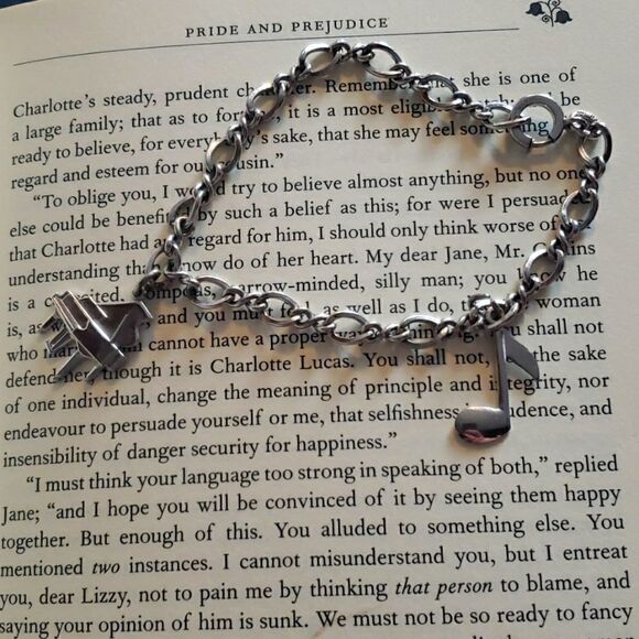 Sterling Silver Music Keychain - Picture 1 of 3